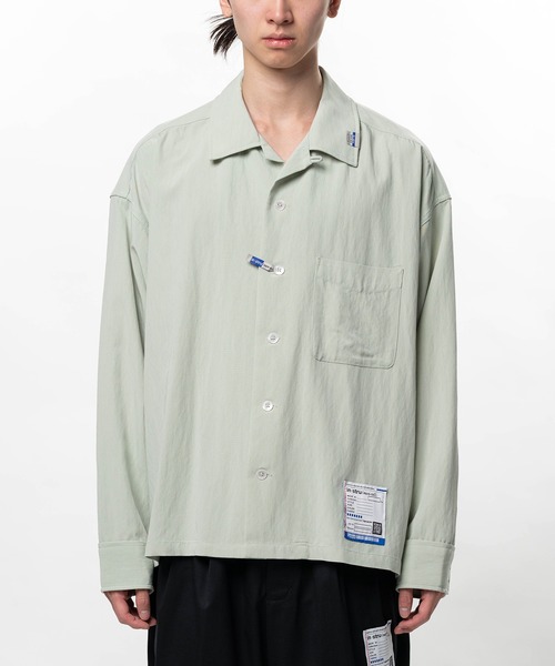 In・stru(men-tal).(インストルメンタル)の「Rayon Nylon Long Sleeve Shirt(シャツ/ブラウス・メンズ・ホワイト/ブラウン/ミント/ブラック・46/44)」の15枚目の写真