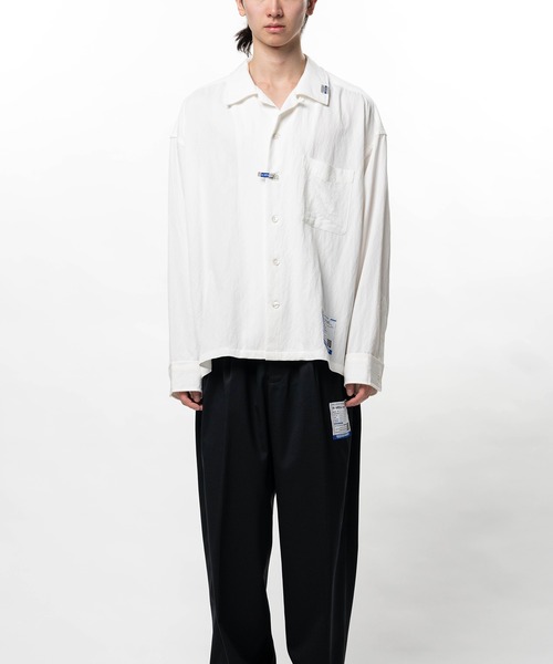 In・stru(men-tal).(インストルメンタル)の「Rayon Nylon Long Sleeve Shirt(シャツ/ブラウス・メンズ・ホワイト/ブラウン/ミント/ブラック・46/44)」の5枚目の写真