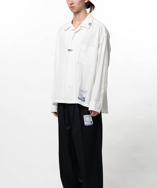 In・stru(men-tal).(インストルメンタル)の「Rayon Nylon Long Sleeve Shirt(シャツ/ブラウス・メンズ・ホワイト/ブラウン/ミント/ブラック・46/44)」の6枚目の写真