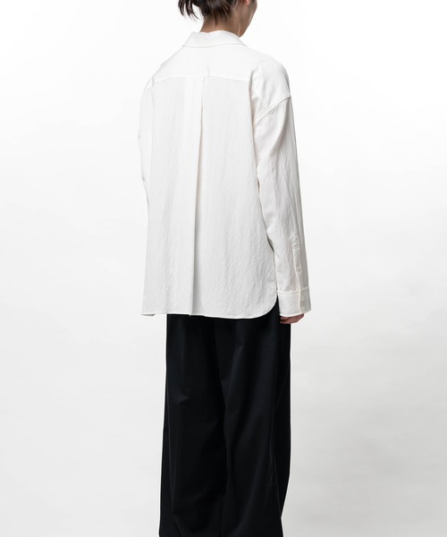 In・stru(men-tal).(インストルメンタル)の「Rayon Nylon Long Sleeve Shirt(シャツ/ブラウス・メンズ・ホワイト/ブラウン/ミント/ブラック・46/44)」の7枚目の写真