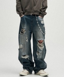NOT4NERD（ノットフォーナード）の「NOT4NERD/ノットフォーナード/Hidden Symbol Distressed Denim Pants（デニムパンツ）」