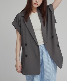 【W:Huku / シルキーサマーツイル】冷涼 ドルマン ジレ ジャケット / Silky Summer Twill Dolman-Sleeve Jacket