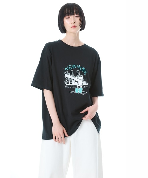 FRUIT OF THE LOOM(フルーツオブザルーム)の「NEW YORK Tシャツ(Tシャツ/カットソー・メンズ・ブラック/ホワイト/ネイビー・XL/L/M)」の2枚目の写真
