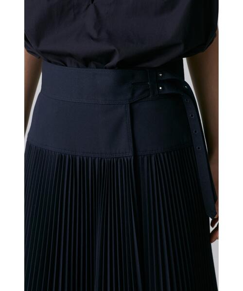 YLEVE(イレーヴ)の「YLEVE / BOURRIENNE T/C TWILL SKIRT(スカート・レディース・ホワイト/ネイビー・1/0/2)」の10枚目の写真