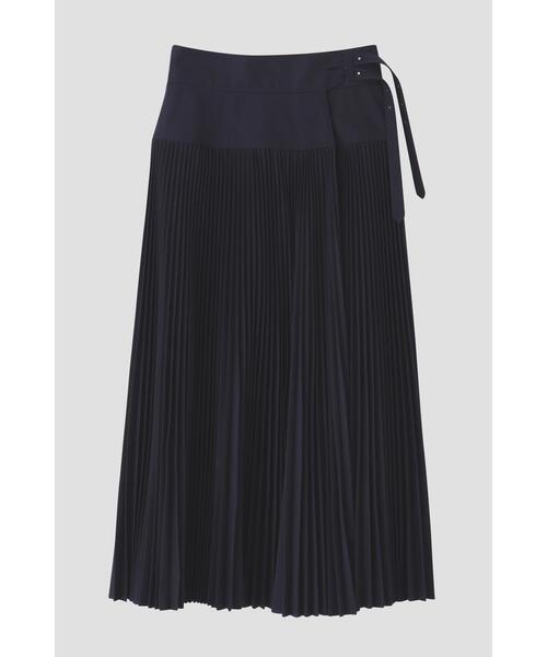 YLEVE(イレーヴ)の「YLEVE / BOURRIENNE T/C TWILL SKIRT(スカート・レディース・ホワイト/ネイビー・1/0/2)」の12枚目の写真