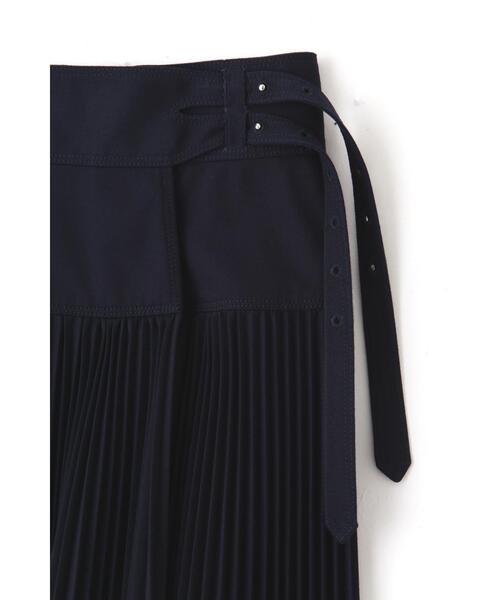 YLEVE(イレーヴ)の「YLEVE / BOURRIENNE T/C TWILL SKIRT(スカート・レディース・ホワイト/ネイビー・1/0/2)」の14枚目の写真