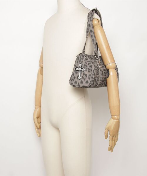 mindseeker girls(マインドシーカーガールズ)の「Rhinestone Mini Boston Bag / ラインストーン付きミニボストンバッグ(ショルダーバッグ・レディース・レオパード/ブラック・FREE)」の16枚目の写真