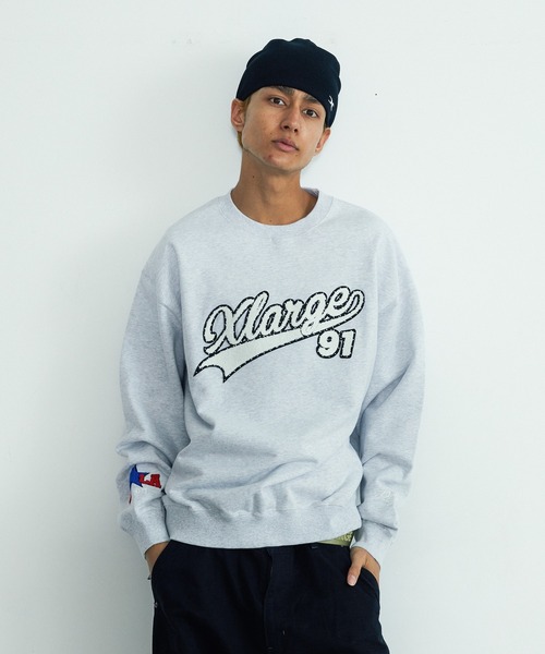 XLARGE(エクストララージ)の「BASEBALL CREWNECK SWEATSHIRT(スウェット・メンズ・ブラック/アッシュ/ライトブルー・M/S/XL/L)」の3枚目の写真
