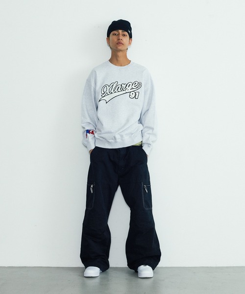 XLARGE(エクストララージ)の「BASEBALL CREWNECK SWEATSHIRT(スウェット・メンズ・ブラック/アッシュ/ライトブルー・M/S/XL/L)」の8枚目の写真