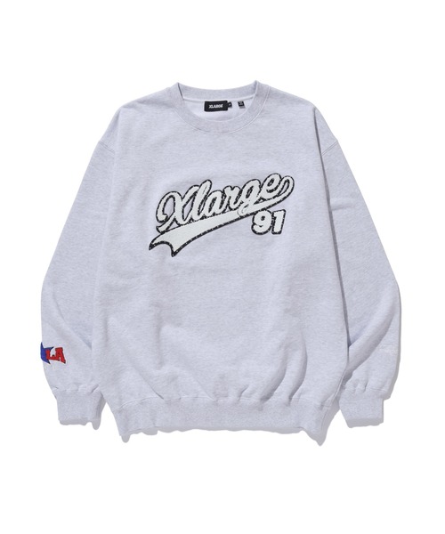 XLARGE(エクストララージ)の「BASEBALL CREWNECK SWEATSHIRT(スウェット・メンズ・ブラック/アッシュ/ライトブルー・M/S/XL/L)」の11枚目の写真
