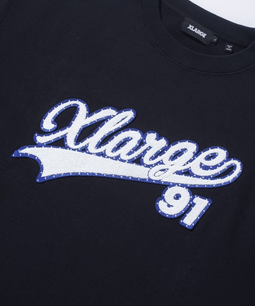 XLARGE(エクストララージ)の「BASEBALL CREWNECK SWEATSHIRT(スウェット・メンズ・ブラック/アッシュ/ライトブルー・M/S/XL/L)」の4枚目の写真