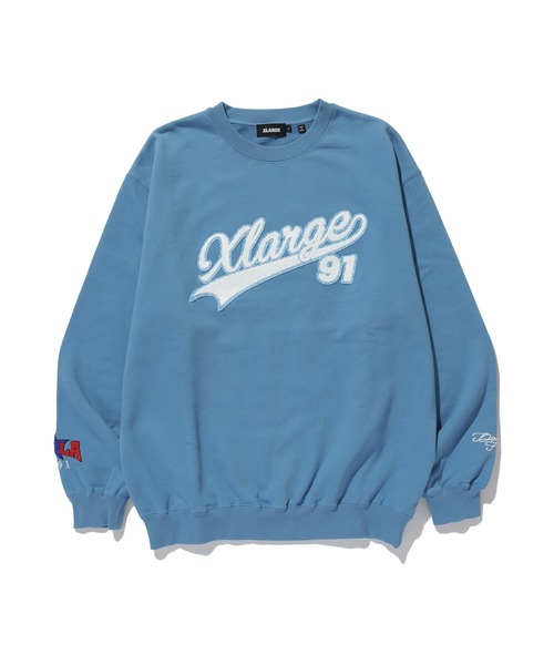 XLARGE(エクストララージ)の「BASEBALL CREWNECK SWEATSHIRT(スウェット・メンズ・ブラック/アッシュ/ライトブルー・M/S/XL/L)」の10枚目の写真