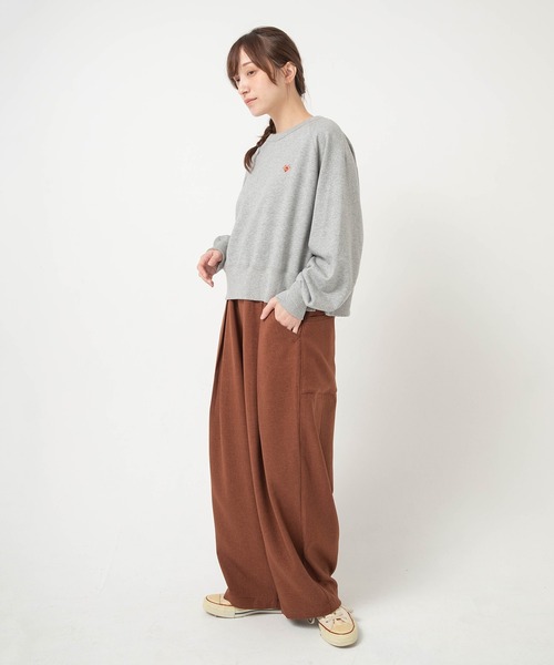 URCH RNA(アーチ アールエヌエー)の「M2695 ショート丈のドルマンプルオーバー(Tシャツ/カットソー・レディース・レッド/杢グレー/ブラック・FREE)」の11枚目の写真
