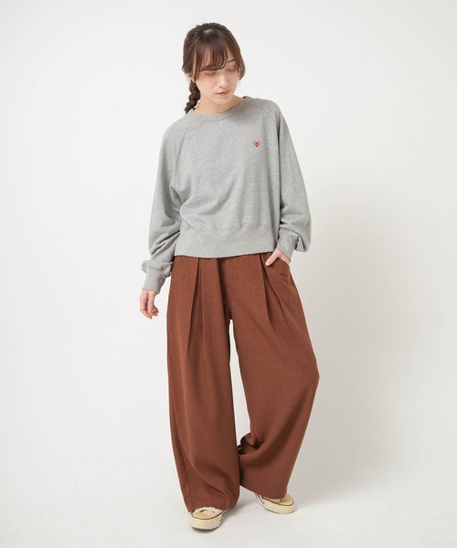 URCH RNA(アーチ アールエヌエー)の「M2695 ショート丈のドルマンプルオーバー(Tシャツ/カットソー・レディース・レッド/杢グレー/ブラック・FREE)」の10枚目の写真