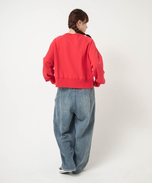 URCH RNA(アーチ アールエヌエー)の「M2695 ショート丈のドルマンプルオーバー(Tシャツ/カットソー・レディース・レッド/杢グレー/ブラック・FREE)」の16枚目の写真