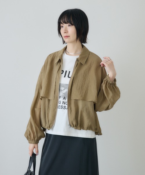 Paradise Picnic（パラダイスピクニック）の「cloche  ガンパッチシアードロストジャケット（ブルゾン・レディース・キャメル/ブラック・FREE）」の21枚目の写真