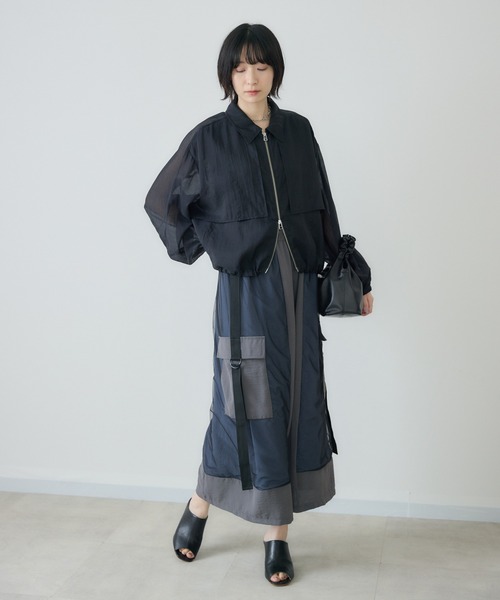Paradise Picnic（パラダイスピクニック）の「cloche  ガンパッチシアードロストジャケット（ブルゾン・レディース・キャメル/ブラック・FREE）」の13枚目の写真