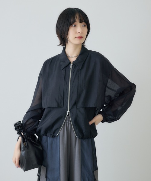 Paradise Picnic（パラダイスピクニック）の「cloche  ガンパッチシアードロストジャケット（ブルゾン・レディース・キャメル/ブラック・FREE）」の3枚目の写真