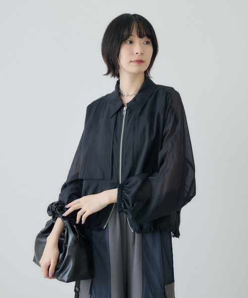 Paradise Picnic（パラダイスピクニック）の「cloche  ガンパッチシアードロストジャケット（ブルゾン・レディース・キャメル/ブラック・FREE）」の4枚目の写真