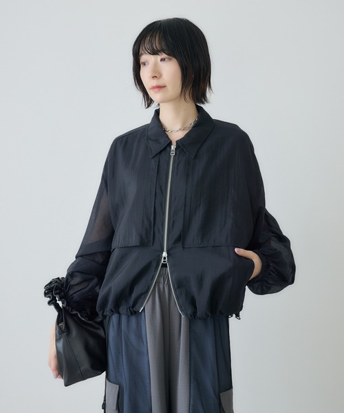 Paradise Picnic（パラダイスピクニック）の「cloche  ガンパッチシアードロストジャケット（ブルゾン・レディース・キャメル/ブラック・FREE）」の7枚目の写真