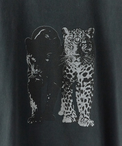REMI RELIEF(レミレリーフ)の「REMI RELIEF/レミレリーフ SP加工NEW Fit-T(Leopard) レオパード クルーネック ヴィンテージライク コットンTシャツ メンズ 2026年夏 夏服(Tシャツ/カットソー・メンズ・ホワイト/ブラック/オリーブ・M/L)」の21枚目の写真