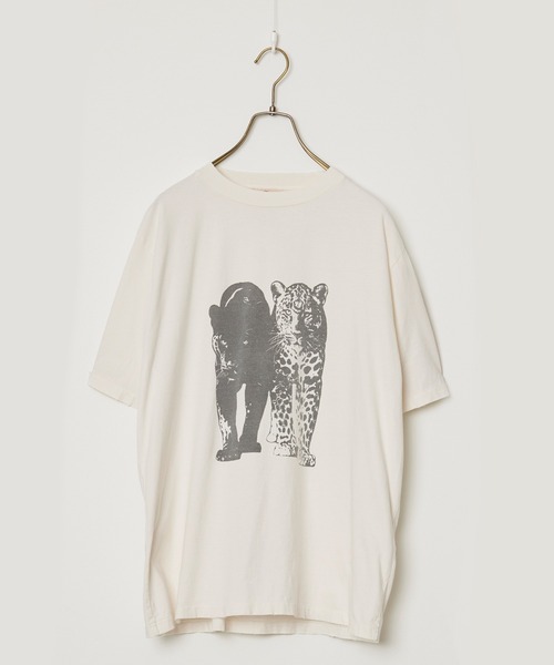 REMI RELIEF(レミレリーフ)の「REMI RELIEF/レミレリーフ SP加工NEW Fit-T(Leopard) レオパード クルーネック ヴィンテージライク コットンTシャツ メンズ 2026年夏 夏服(Tシャツ/カットソー・メンズ・ホワイト/ブラック/オリーブ・M/L)」の8枚目の写真
