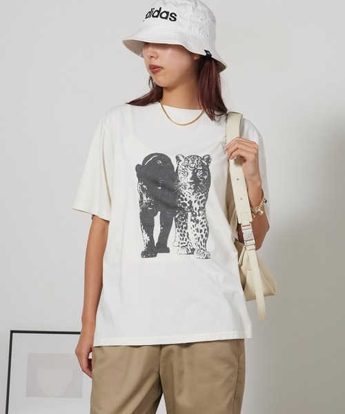 REMI RELIEF(レミレリーフ)の「REMI RELIEF/レミレリーフ SP加工NEW Fit-T(Leopard) レオパード クルーネック ヴィンテージライク コットンTシャツ メンズ 2026年夏 夏服(Tシャツ/カットソー・メンズ・ホワイト/ブラック/オリーブ・M/L)」の10枚目の写真