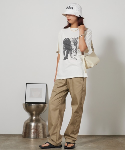 REMI RELIEF(レミレリーフ)の「REMI RELIEF/レミレリーフ SP加工NEW Fit-T(Leopard) レオパード クルーネック ヴィンテージライク コットンTシャツ メンズ 2026年夏 夏服(Tシャツ/カットソー・メンズ・ホワイト/ブラック/オリーブ・M/L)」の13枚目の写真