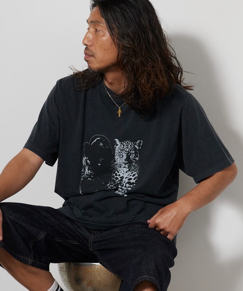 REMI RELIEF(レミレリーフ)の「REMI RELIEF/レミレリーフ SP加工NEW Fit-T(Leopard) レオパード クルーネック ヴィンテージライク コットンTシャツ メンズ 2026年夏 夏服(Tシャツ/カットソー・メンズ・ホワイト/ブラック/オリーブ・M/L)」の17枚目の写真
