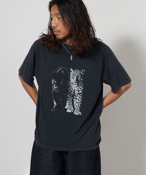 REMI RELIEF(レミレリーフ)の「REMI RELIEF/レミレリーフ SP加工NEW Fit-T(Leopard) レオパード クルーネック ヴィンテージライク コットンTシャツ メンズ 2026年夏 夏服(Tシャツ/カットソー・メンズ・ホワイト/ブラック/オリーブ・M/L)」の18枚目の写真