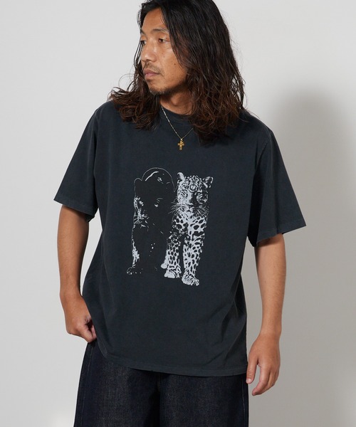 REMI RELIEF(レミレリーフ)の「REMI RELIEF/レミレリーフ SP加工NEW Fit-T(Leopard) レオパード クルーネック ヴィンテージライク コットンTシャツ メンズ 2026年夏 夏服(Tシャツ/カットソー・メンズ・ホワイト/ブラック/オリーブ・M/L)」の19枚目の写真