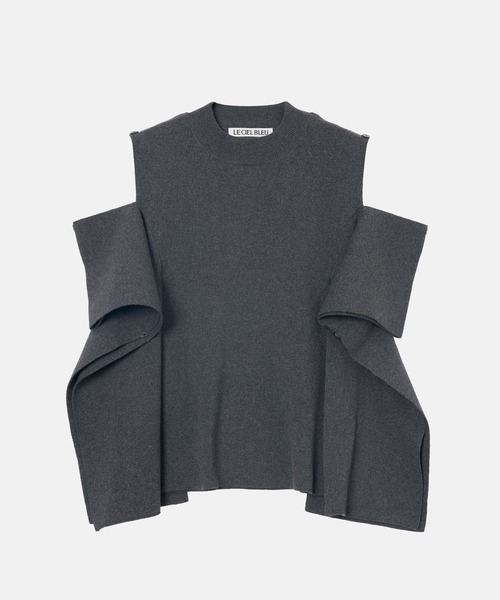 LE CIEL BLEU(ルシェルブルー)の「コールドショルダーニットトップ / Cold Shoulder Knit Top(ニット/セーター・レディース・ホワイト/ブラック/チャコールグレー・36)」の20枚目の写真