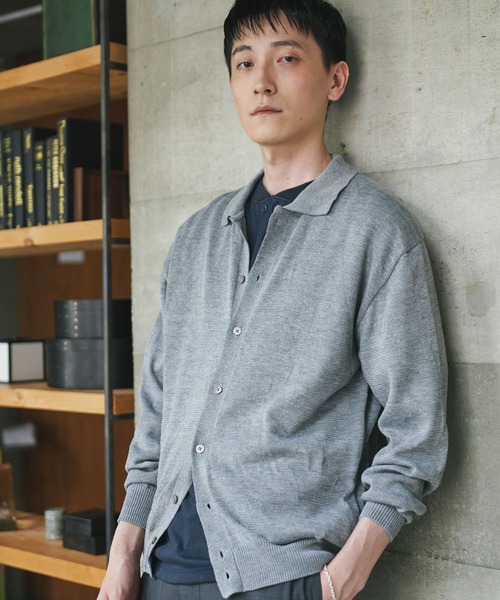 URBAN RESEARCH DOORS（アーバンリサーチドアーズ）の「『URTECH』Aircare ロングスリーブシャツカーディガン（カーディガン/ボレロ・メンズ・ブラウン/ブラック/グレー・X-LARGE/MEDIUM/LARGE）」の2枚目の写真
