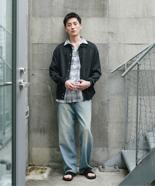 URBAN RESEARCH DOORS（アーバンリサーチドアーズ）の「『URTECH』Aircare ロングスリーブシャツカーディガン（カーディガン/ボレロ・メンズ・ブラウン/ブラック/グレー・X-LARGE/MEDIUM/LARGE）」の10枚目の写真