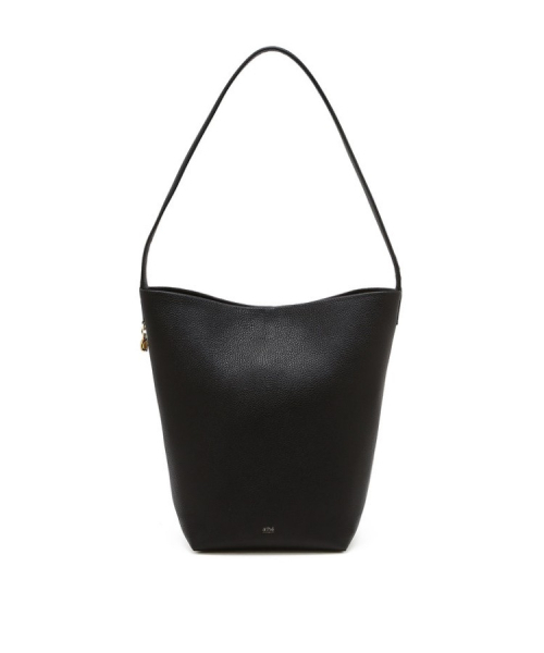 athe（アテ）の「[PANIER] ブラックレザーパニエバケットバッグ L AABA6F200BK（ショルダーバッグ・レディース・ブラック・FREE）」の8枚目の写真