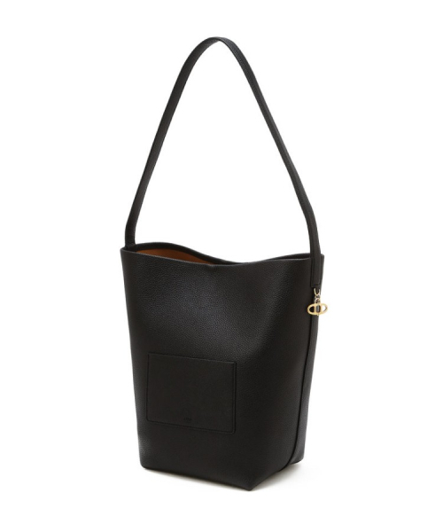 athe（アテ）の「[PANIER] ブラックレザーパニエバケットバッグ L AABA6F200BK（ショルダーバッグ・レディース・ブラック・FREE）」の9枚目の写真