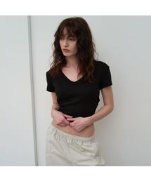 VネックTシャツ(ホワイト)