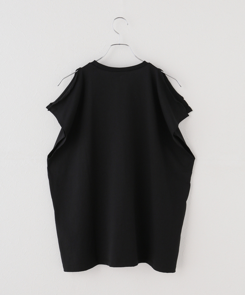 BASERANGE(ベースレンジ)の「【BASERANGE/ベースレンジ】PIN TANK(Tシャツ/カットソー・レディース・ブラック・SMALL)」の2枚目の写真