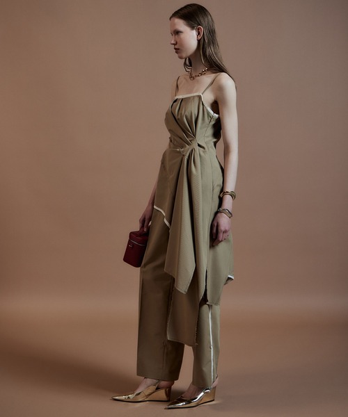 MAISON SPECIAL(メゾンスペシャル)の「Draped Chino Bustier/ドレープドチノビスチェ(その他トップス・レディース・ブラック/ベージュ・FREE)」の10枚目の写真