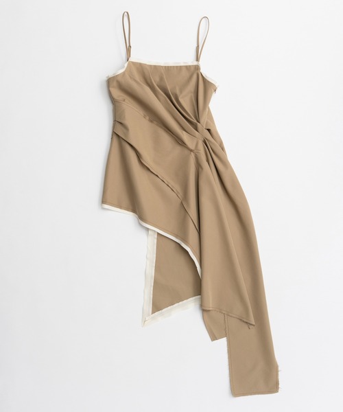 MAISON SPECIAL(メゾンスペシャル)の「Draped Chino Bustier/ドレープドチノビスチェ(その他トップス・レディース・ブラック/ベージュ・FREE)」の16枚目の写真