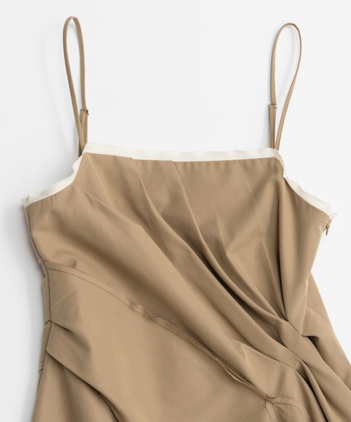 MAISON SPECIAL(メゾンスペシャル)の「Draped Chino Bustier/ドレープドチノビスチェ(その他トップス・レディース・ブラック/ベージュ・FREE)」の18枚目の写真