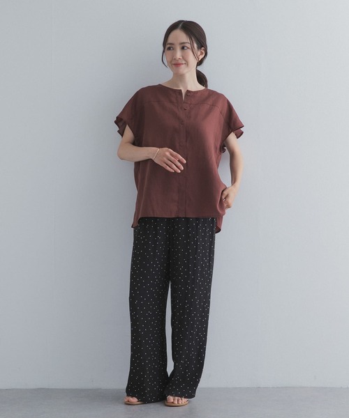 URBAN RESEARCH DOORS(アーバンリサーチドアーズ)の「バックフリルスリーブブラウス(シャツ/ブラウス・レディース・ブラウン/ネイビー/ベージュ系その他・FREE)」の9枚目の写真