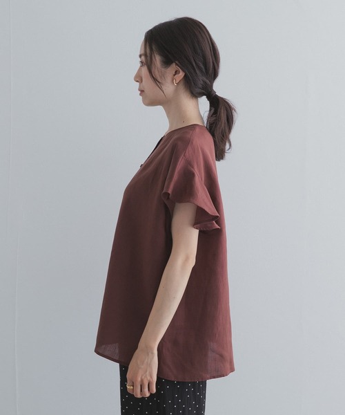 URBAN RESEARCH DOORS(アーバンリサーチドアーズ)の「バックフリルスリーブブラウス(シャツ/ブラウス・レディース・ブラウン/ネイビー/ベージュ系その他・FREE)」の12枚目の写真