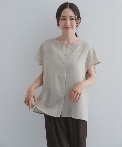 URBAN RESEARCH DOORS(アーバンリサーチドアーズ)の「バックフリルスリーブブラウス(シャツ/ブラウス・レディース・ブラウン/ネイビー/ベージュ系その他・FREE)」の18枚目の写真