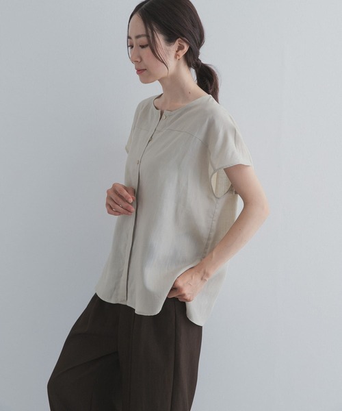 URBAN RESEARCH DOORS(アーバンリサーチドアーズ)の「バックフリルスリーブブラウス(シャツ/ブラウス・レディース・ブラウン/ネイビー/ベージュ系その他・FREE)」の19枚目の写真