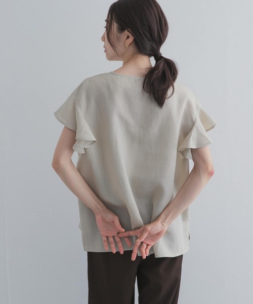 URBAN RESEARCH DOORS(アーバンリサーチドアーズ)の「バックフリルスリーブブラウス(シャツ/ブラウス・レディース・ブラウン/ネイビー/ベージュ系その他・FREE)」の20枚目の写真