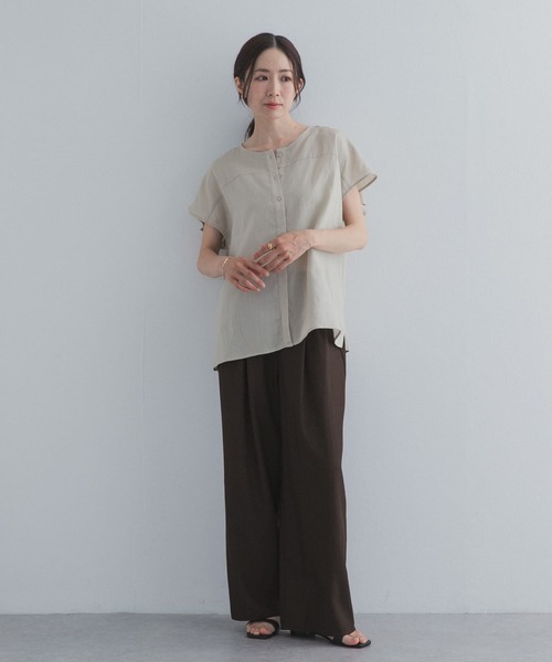 URBAN RESEARCH DOORS(アーバンリサーチドアーズ)の「バックフリルスリーブブラウス(シャツ/ブラウス・レディース・ブラウン/ネイビー/ベージュ系その他・FREE)」の22枚目の写真