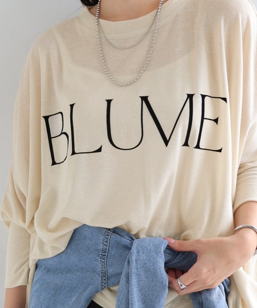 andme(アンドミー)の「ロゴプリント長袖シアーポンチョトップス(Tシャツ/カットソー・レディース・ブラック/ブラウン/キナリ・M)」の21枚目の写真
