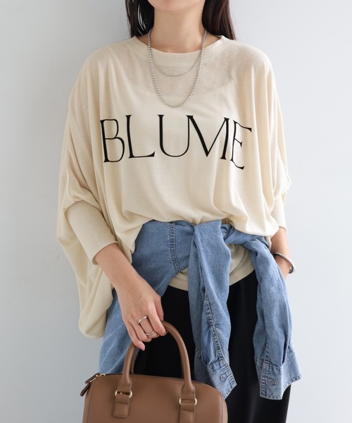 andme(アンドミー)の「ロゴプリント長袖シアーポンチョトップス(Tシャツ/カットソー・レディース・ブラック/ブラウン/キナリ・M)」の22枚目の写真