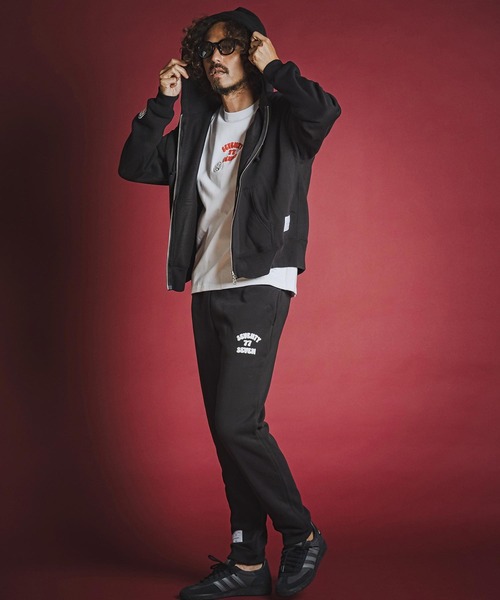 seventy seven(セブンティセブン)の「mpa4177- brushed lining zip-up BOX hoodie (funny arch) ジップアップフーディー(7726W090)(パーカー・メンズ・ホワイト/ブラック/ネイビー・S/M/L/XL)」の20枚目の写真